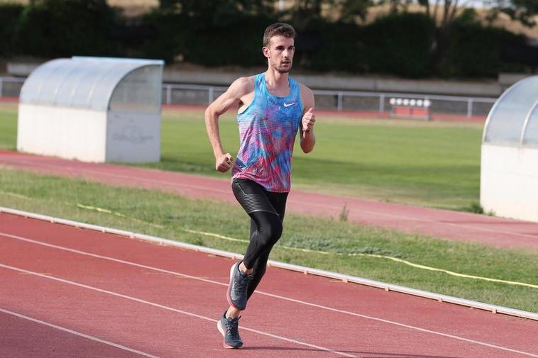 Álvaro de Arriba, entrenando en Las Pistas.