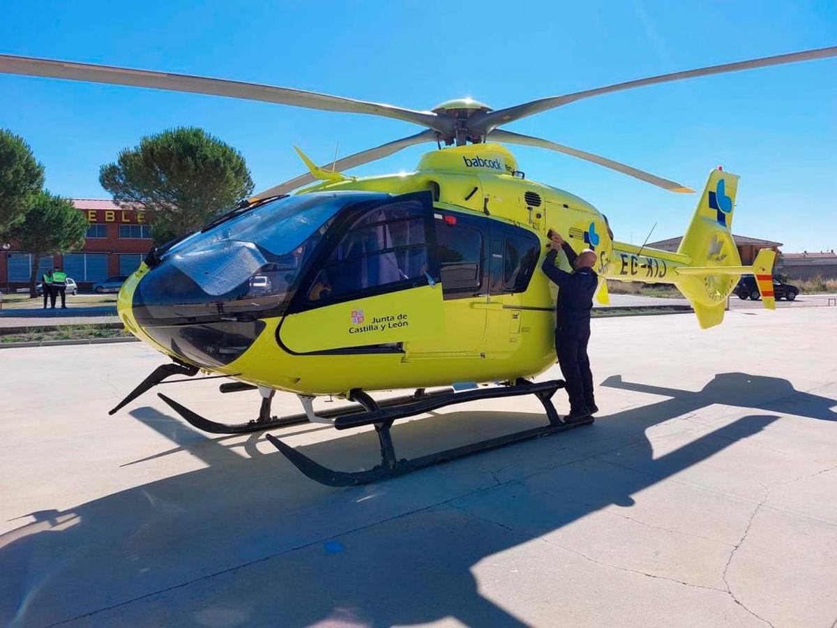 El herido fue trasladado en helicóptero al hospital