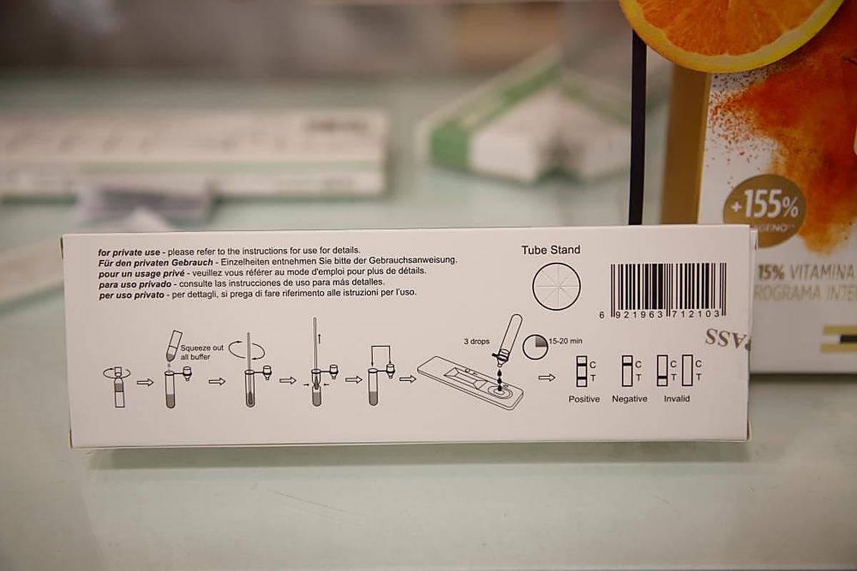 Instrucciones para comprobar el resultado de uno de los test covid de autodiagnóstico. I ALMEIDA