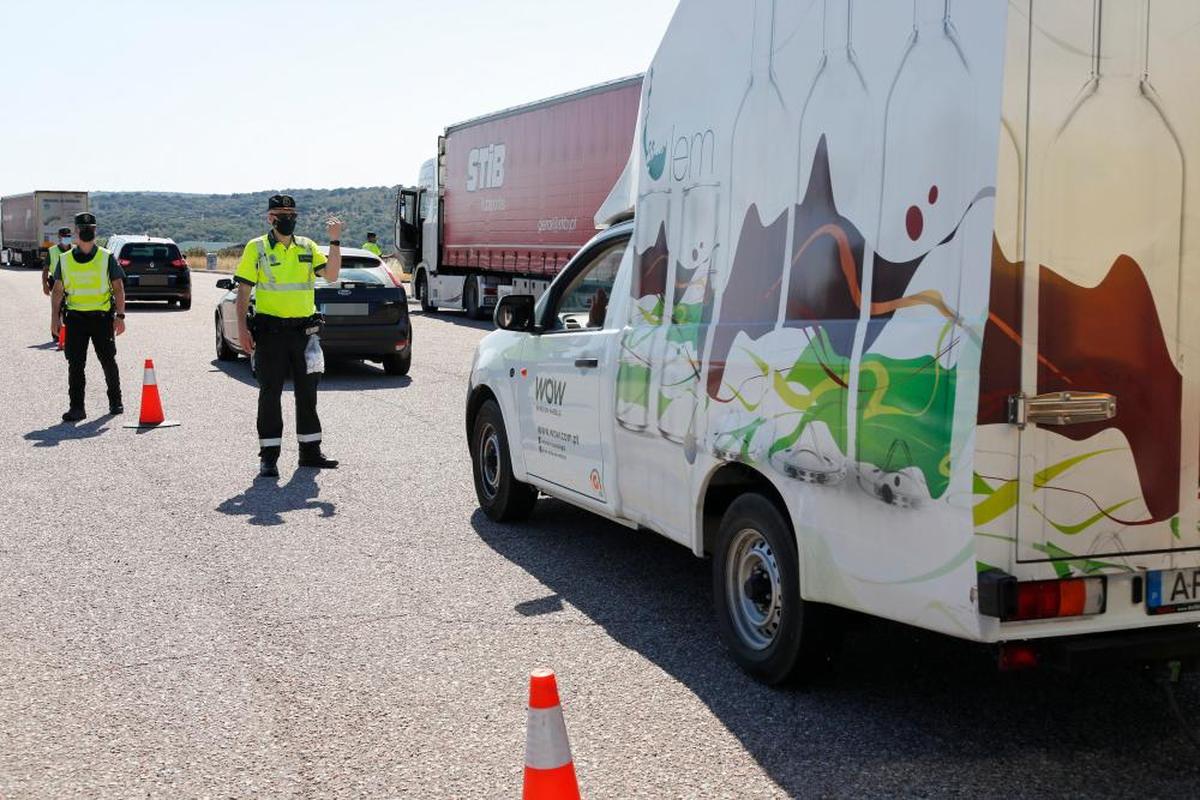 Control de la Guardia Civil en la A-62 el pasado julio.