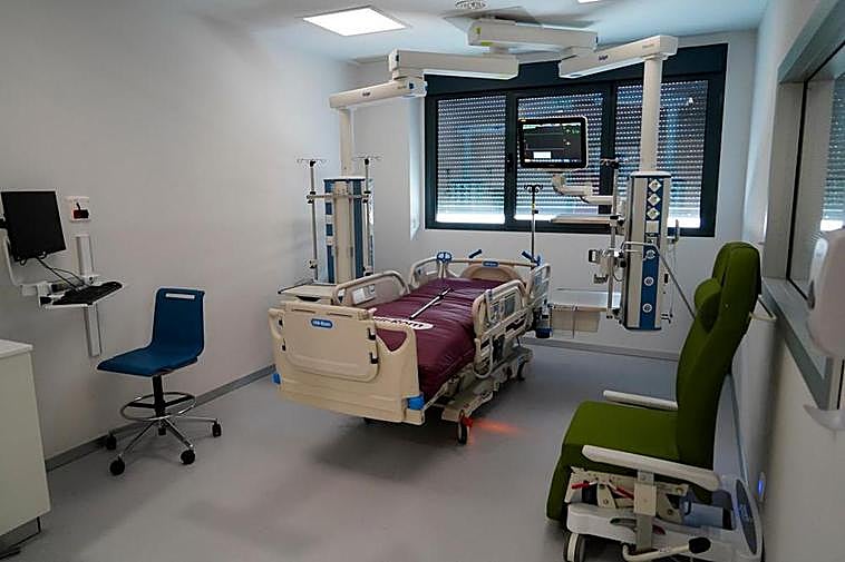 Habitación de UCI en el nuevo Hospital de Salamanca.