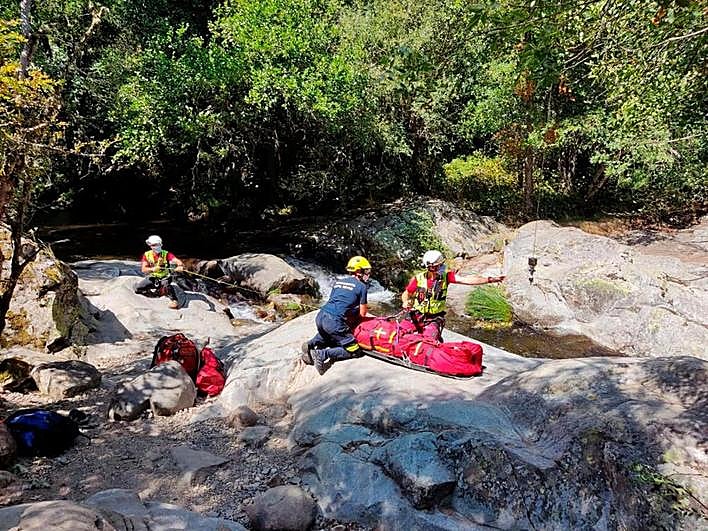 Imagen de la zona del accidente en Candelario.