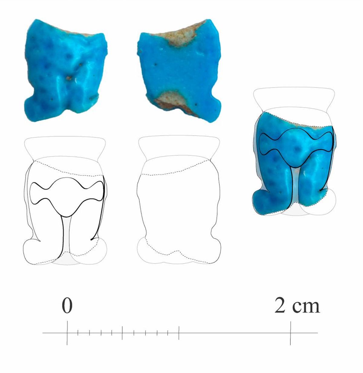 Amuleto de la diosa Hathor. | Imagen cedida por el equipo de investigación