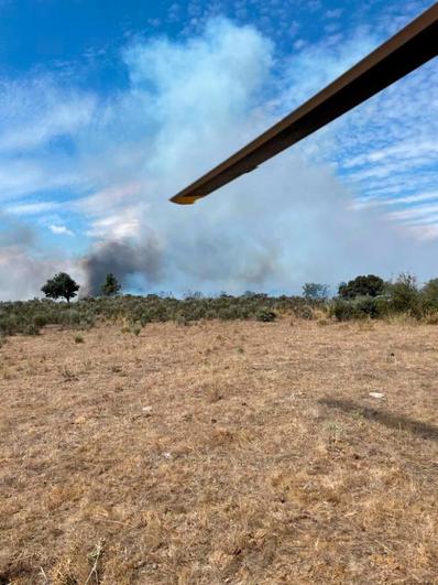 Zona afectada por el fuego.