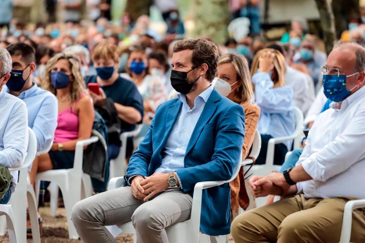 Pablo Casado en el arranque populares en Galicia.