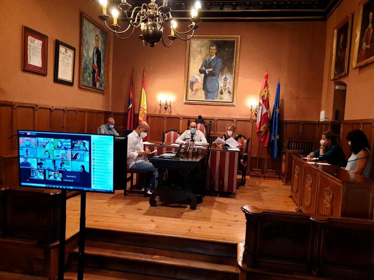 La sesión del pleno se celebró en Ciudad Rodrigo de forma presencial y a través de Internet.