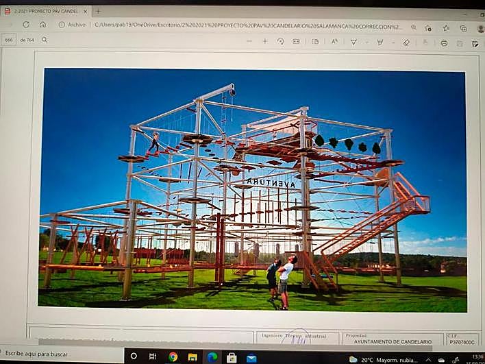 Imagen de una de las estructuras que contempla el proyecto aprobado en Candelario.