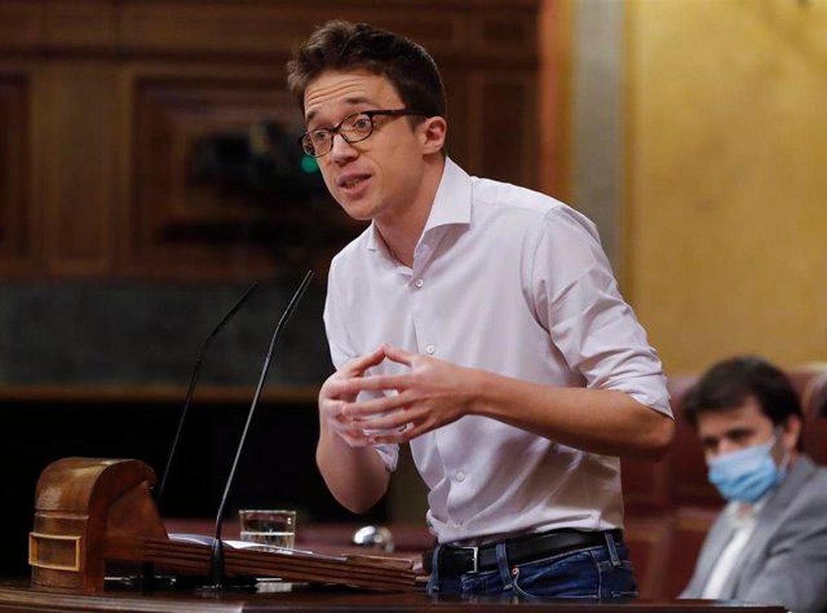 Íñigo Errejón da un discurso en el Congreso de los Diputados