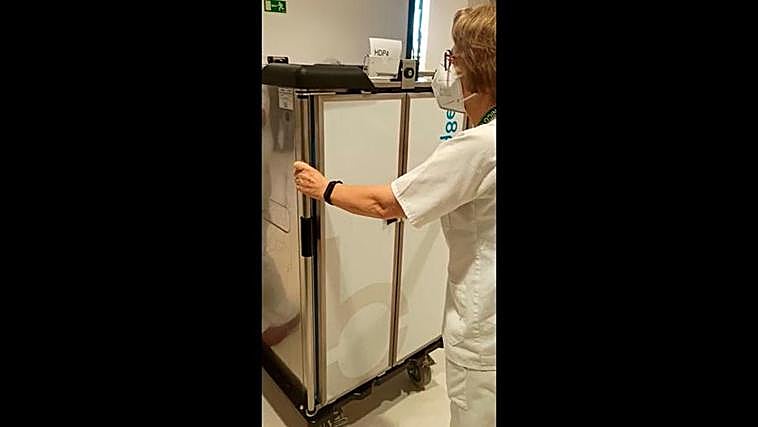 Fotograma de un video grabado en el Hospital de Salamanca.