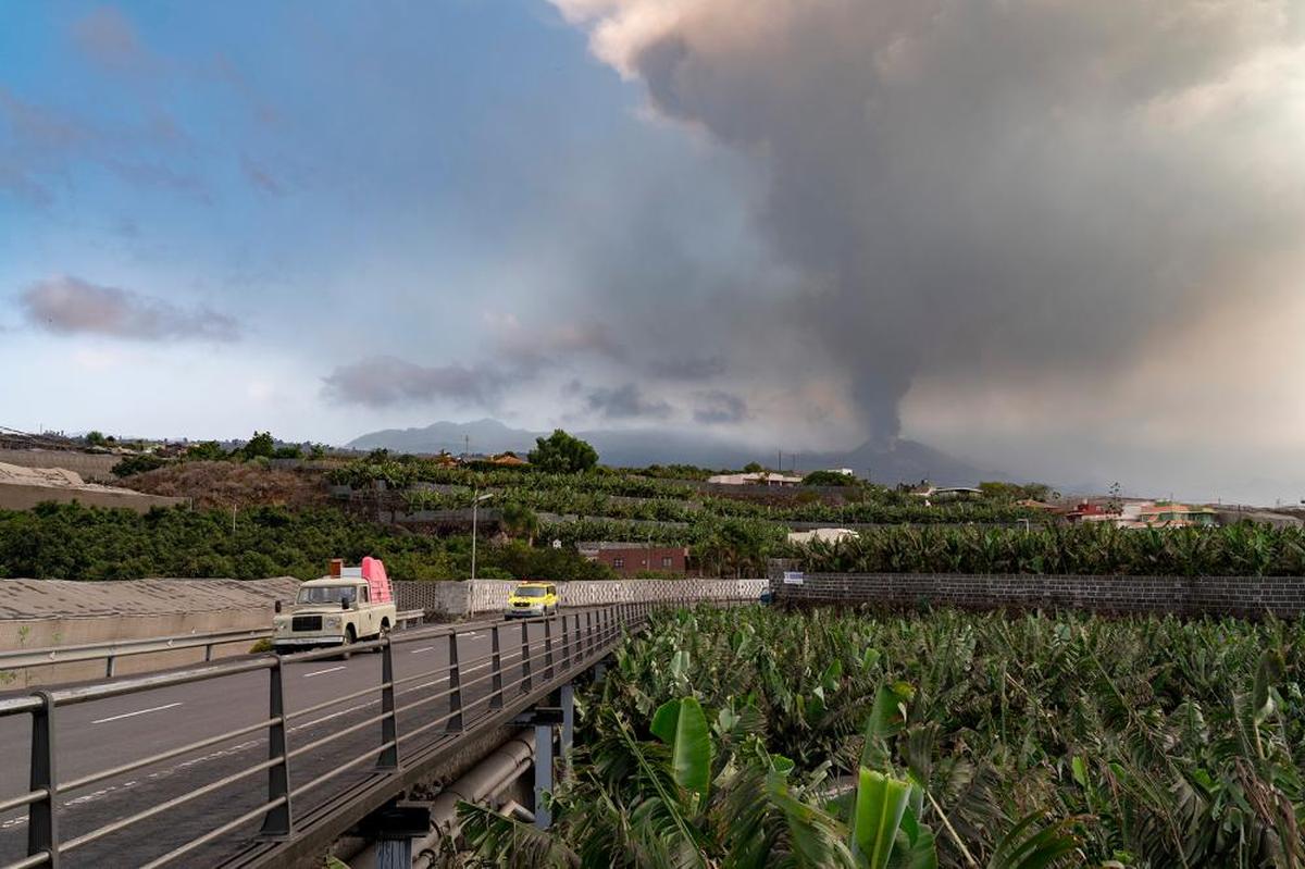 Imagen de la erupción del volcán de La Palma