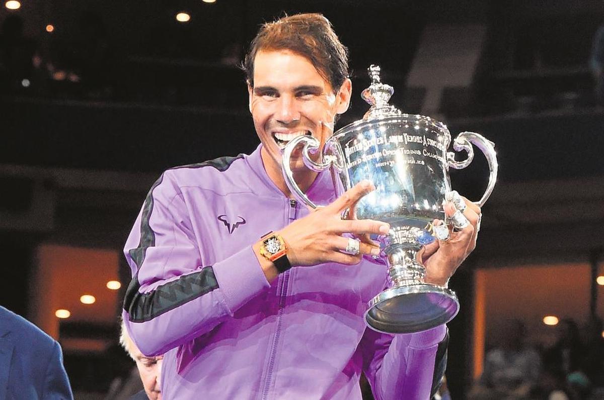 Rafa Nadal celebra un título del US Open