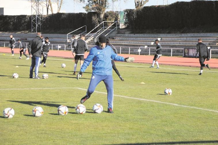 Ángel Lozano entrenando en Las Pistas.