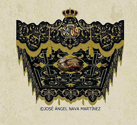 Uno de los primeros bocetos del techo de palio de la Esperanza.