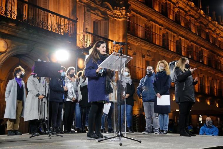 Una imagen del acto celebrado este jueves en la Plaza Mayor