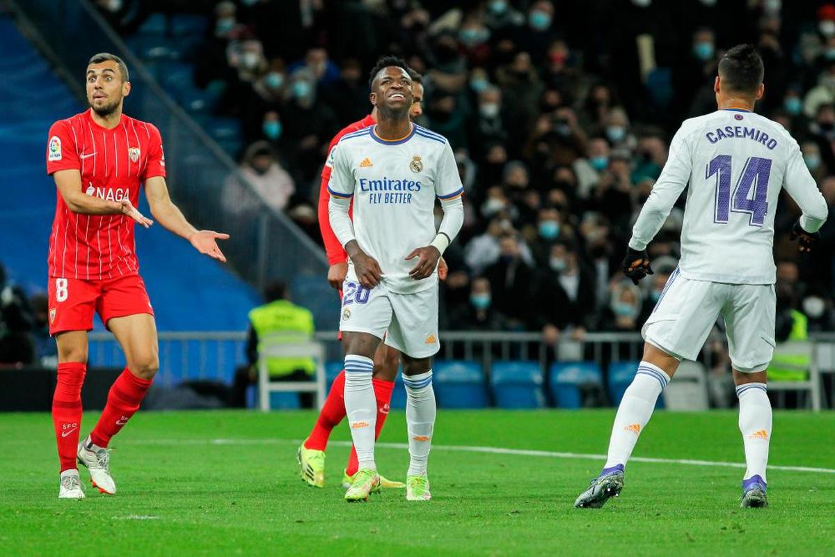 Vinicius durante el partido.