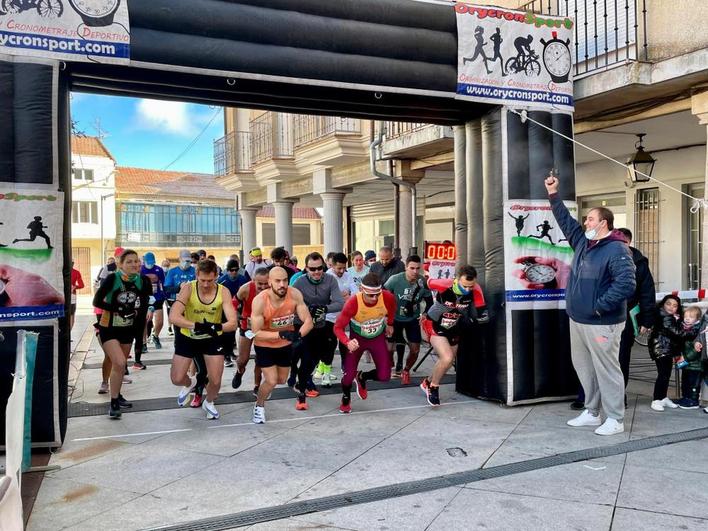 Salida de la carrera del Jamón Veloz en Guijuelo