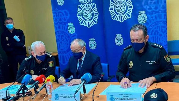 Jefes y altos cargos de la Policía Nacional de Valladolid.