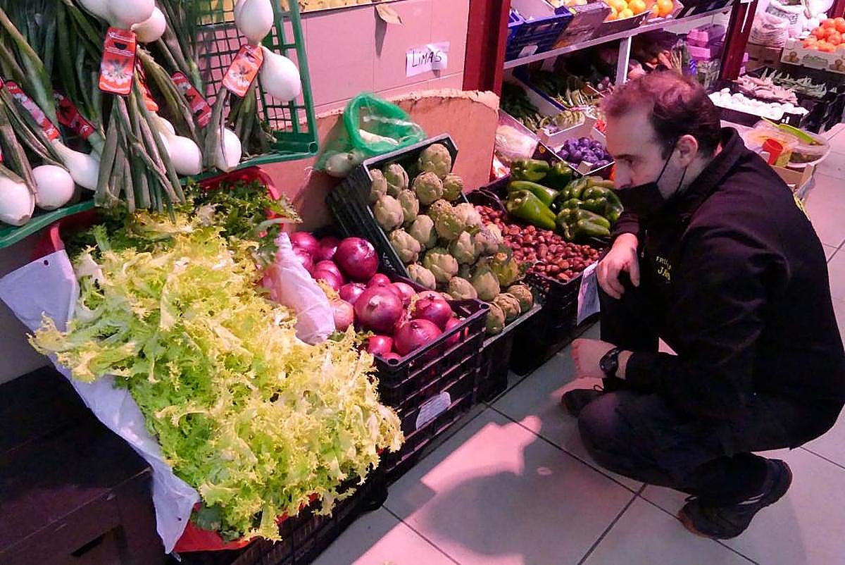 Hortalizas en un puesto de Salamanca.