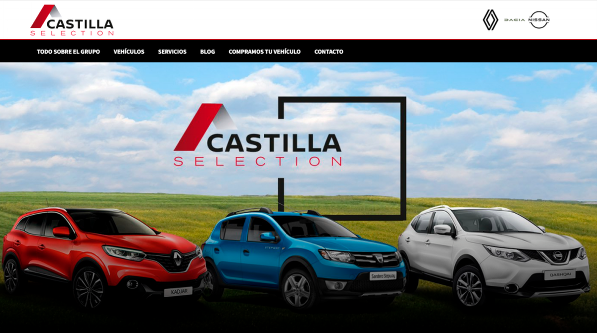 Portada de ‘Castilla Selection’, una plataforma digital para la venta de vehículos de ocasión