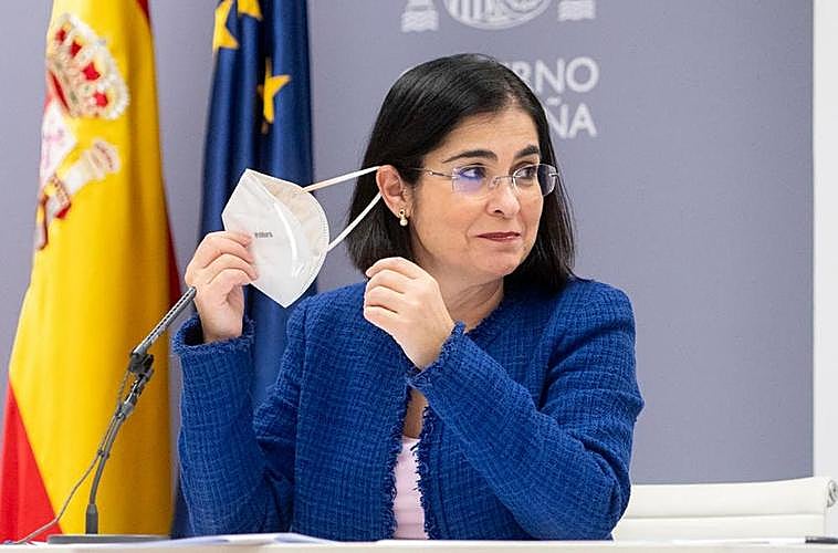 Carolina Darias, ministra de Sanidad, durante una comparecencia