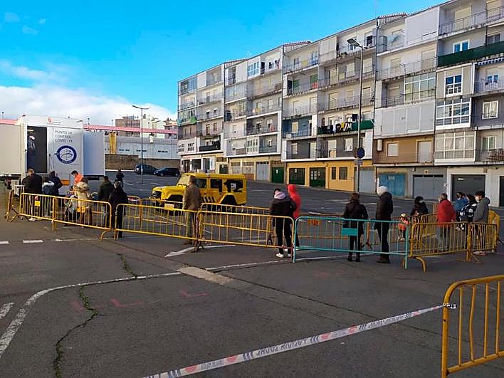 Imagen del cribado masivo del pasado viernes en Béjar.