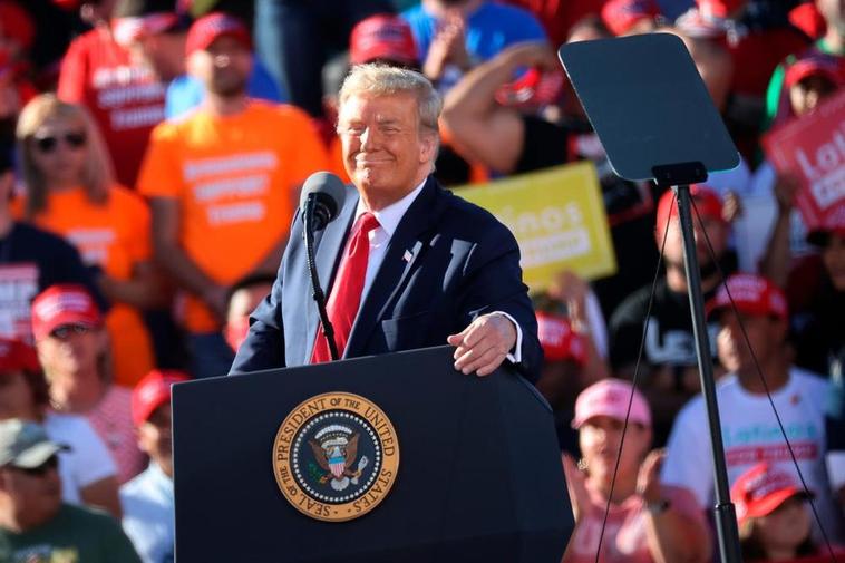 Donald Trump, durante una intervención