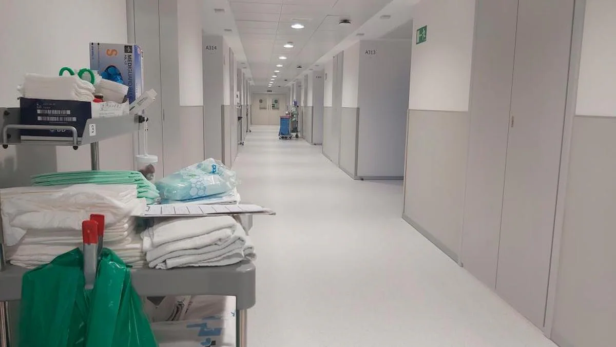 Planta de hospitalización en el nuevo Hospital de Salamanca.