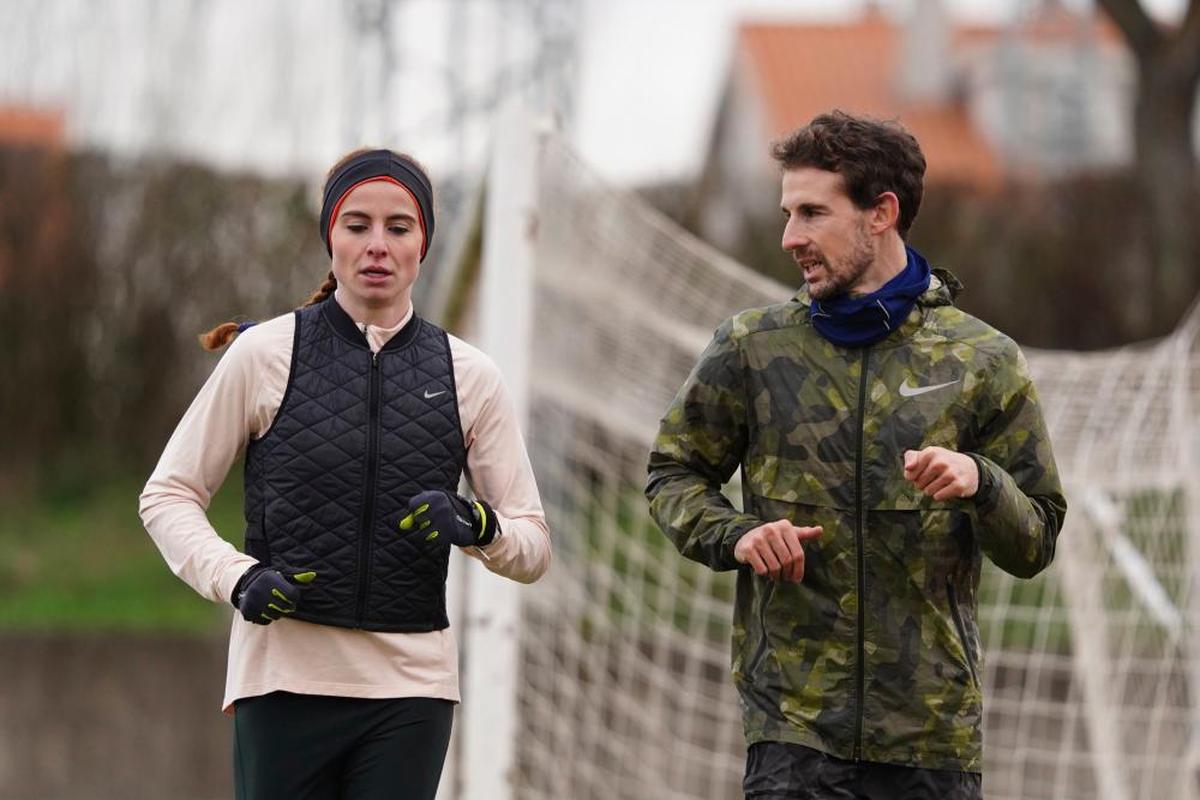 Lorena Martín y Álvaro de Arriba entrenan en Las Pistas