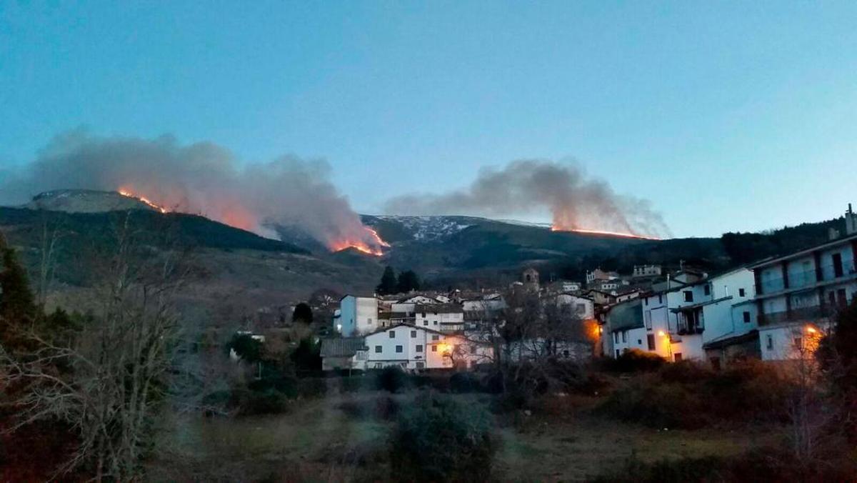 El fuego declarado el 25 de enero de 2017 y que ha impedido el pastoreo hasta ahora.