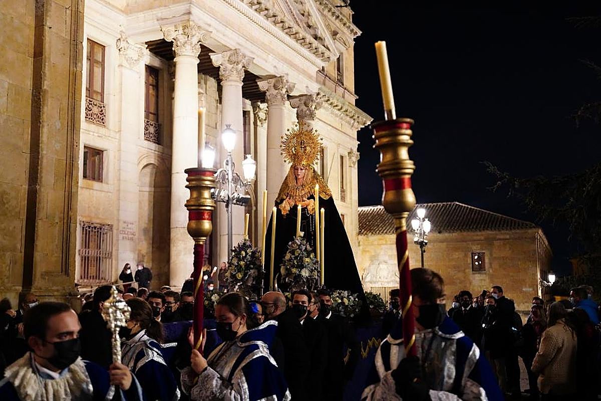 Rosario de la Virgen de la Caridad, primera procesión de la pandemia en Salamanca.