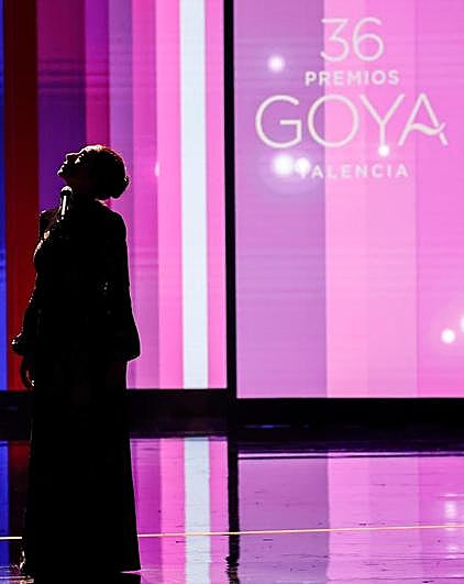 Luz Casal cantó en el homenaje a los fallecidos del mundo del cine