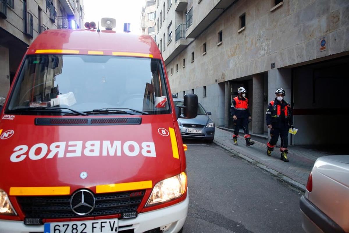 Los bomberos de Salamanca en otra intervención este año