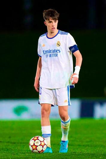 Bruno Iglesias, con el Real Madrid juvenil