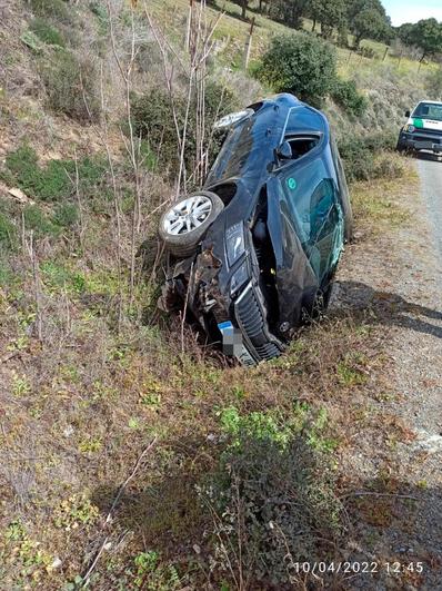 De este modo quedó el vehículo siniestrado