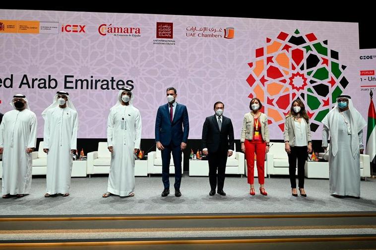 Pedro Sánchez durante la Exposición Universal de Dubai