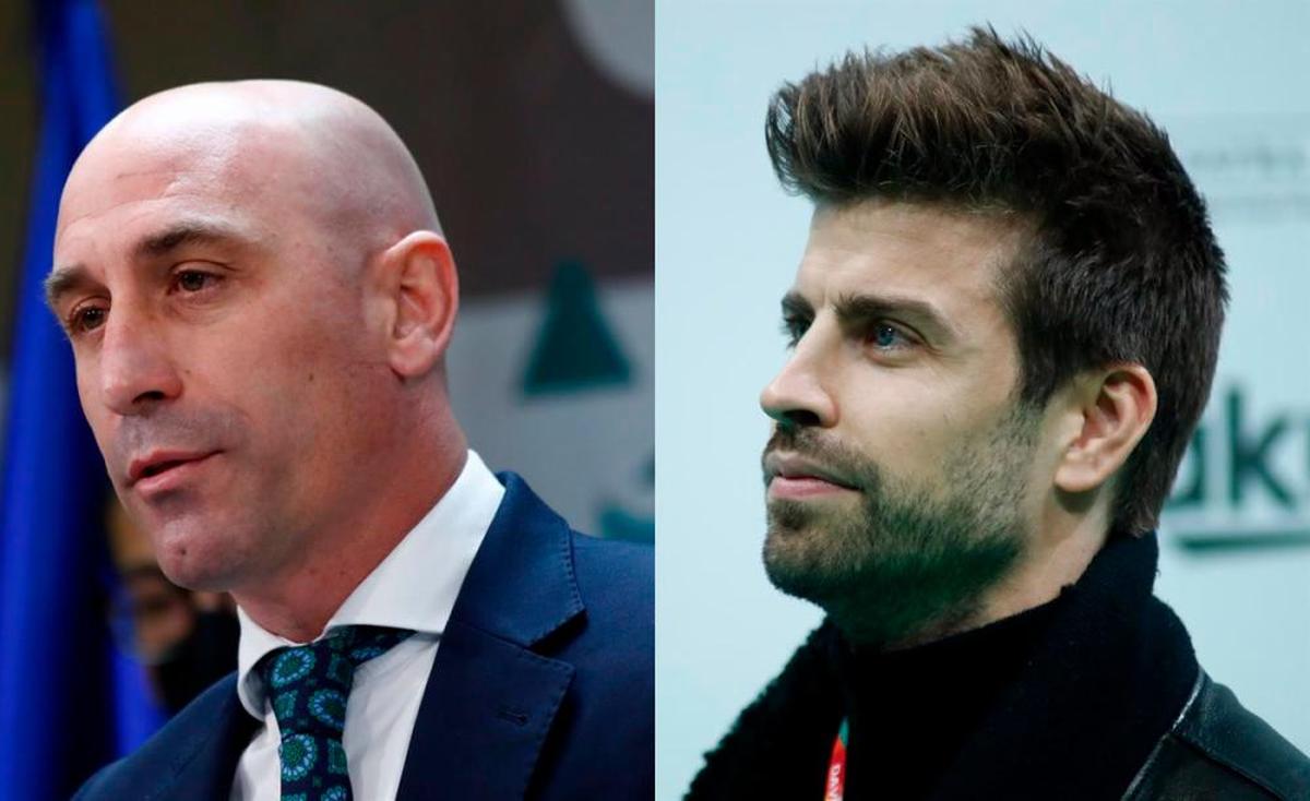 Luis Rubiales y Gerard Piqué.