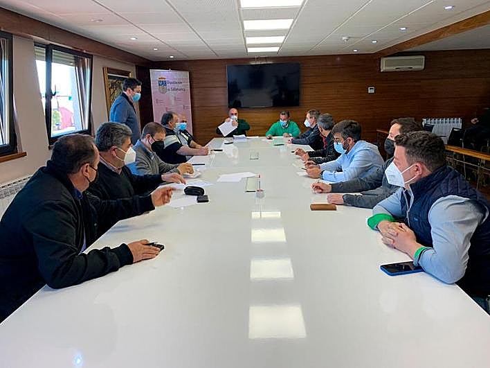 Mesa del cereal de la lonja de Salamanca.