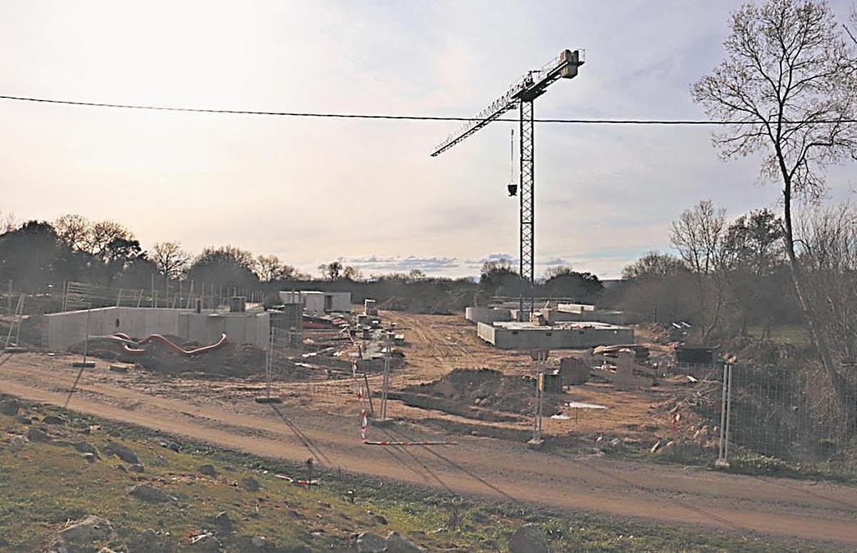 Obras de la nueva estación depuradora de aguas residuales de Ledrada