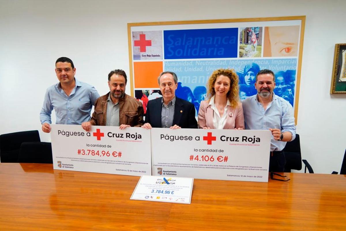 Entrega de la recaudación a Cruz Roja Salamanca.