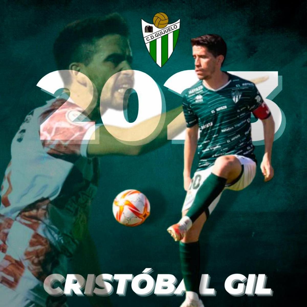 Cristóbal Gil renueva una temporada más como jugador del Guijuelo