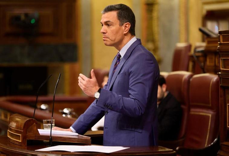 Pedro Sánchez en el Congreso de los Diputados.