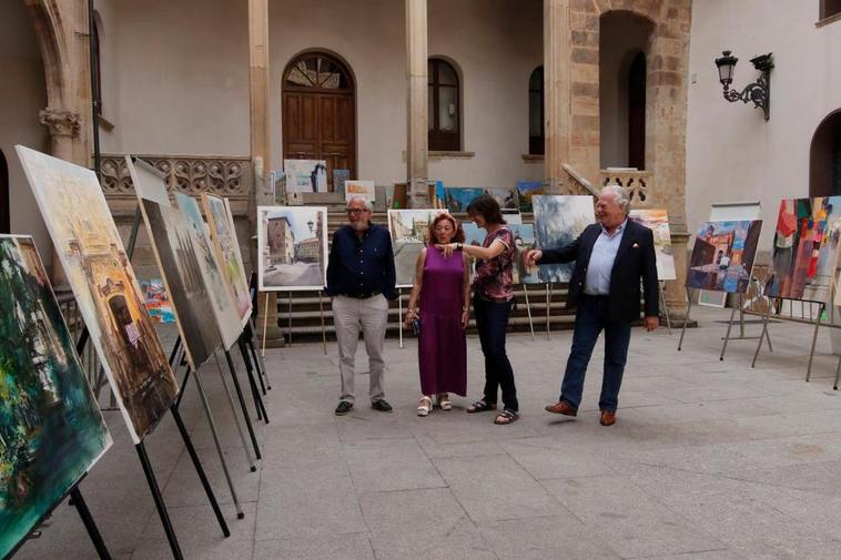 Obras participantes en un Certamen de Pintura al Aire Libre de la Fundación GACETA