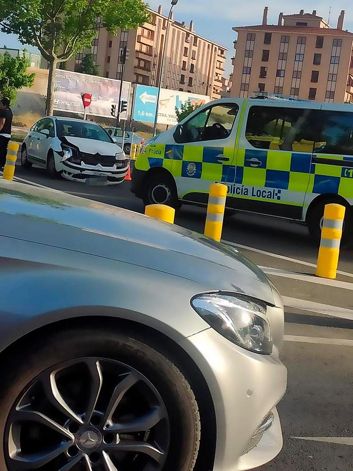 Estado en el que quedado uno de los turismos.