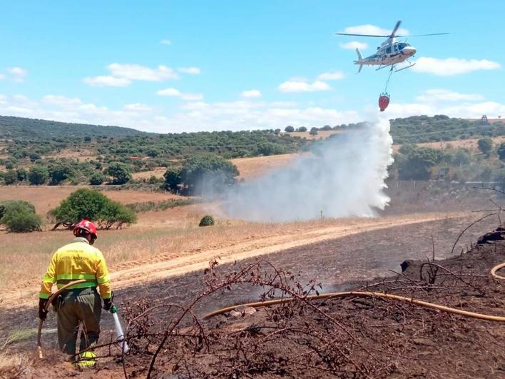Controlado un incendio forestal en Hinojosa de Duero