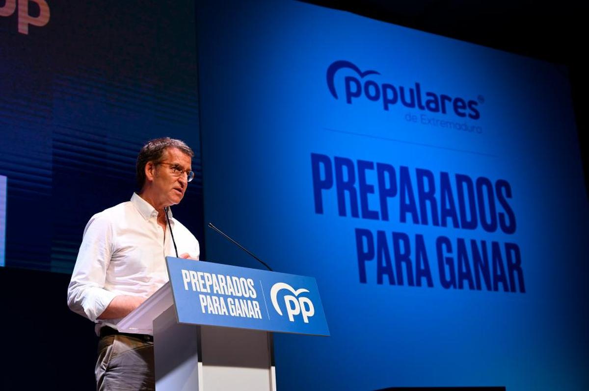 Alberto Núñez Feijóo en un acto político
