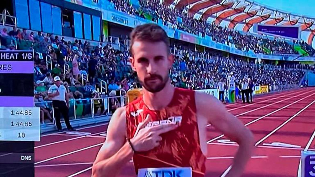 Álvaro de Arriba antes de correr su serie.