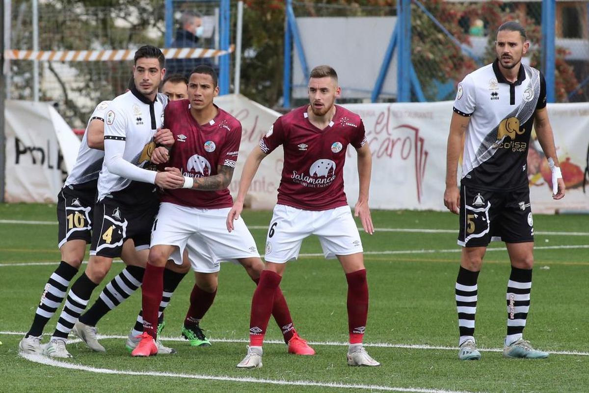 Ramiro, ‘Puma’ Chávez, Sergio Molina y Mario Gómez, en un derbi Unionistas-Salamanca