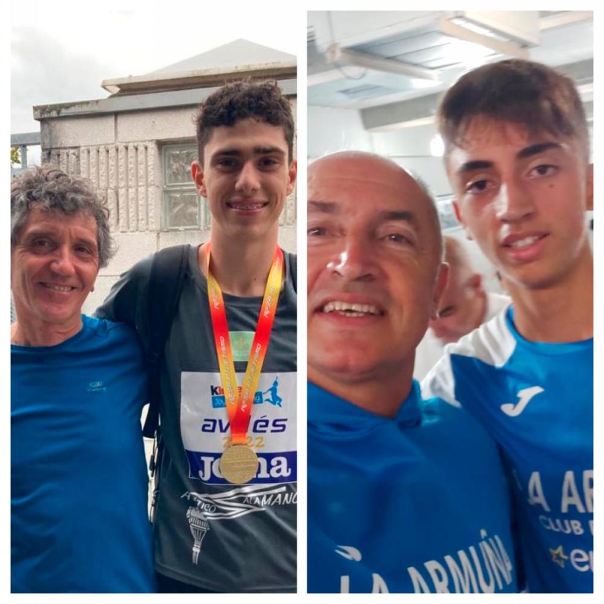 Oro para Marco Pérez y Álvaro González en el campeonato de España sub 16 de atletismo