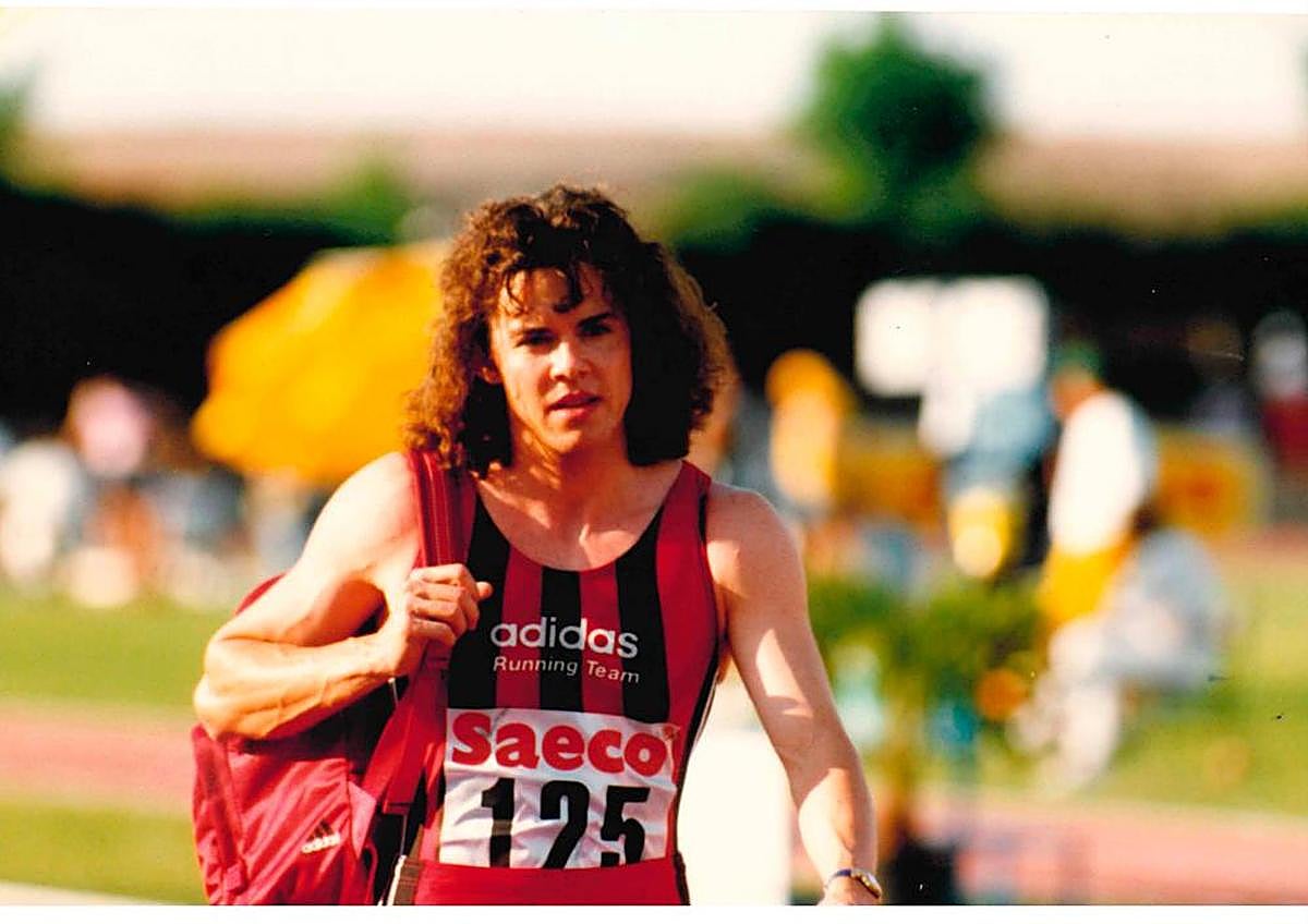 Sandra Myers en su etapa de atleta en Salamanca.