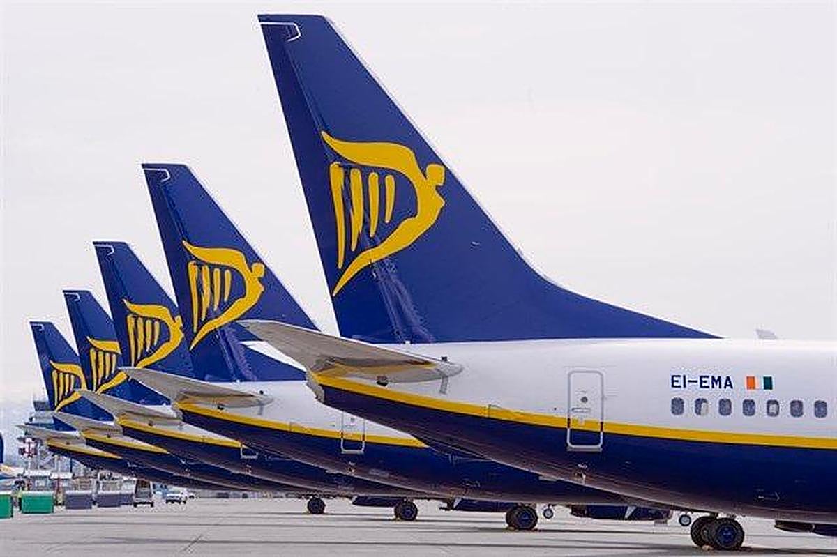 Flota de aviones de Ryanair.
